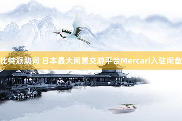 比特派助词 日本最大闲置交游平台Mercari入驻闲鱼
